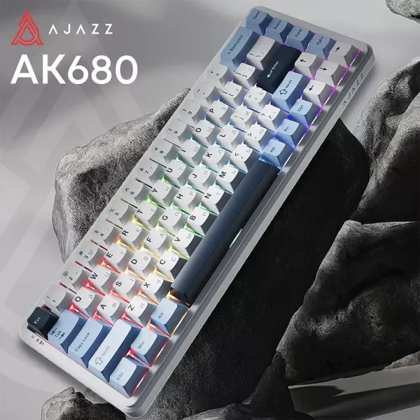 Клавіатура ігрова Ajazz (Blue/White/Dark Blue) (AK680-M-BWD-AW) (UA)