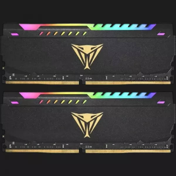 Оперативна памʼять Patriot Viper Steel RGB Black DDR4 64GB 2x32GB 3200MHz (PVSR464G320C8K)