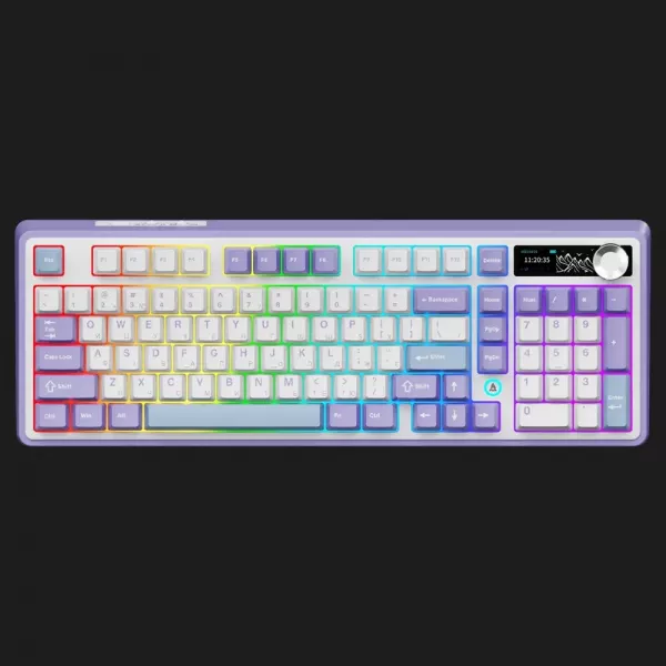 Клавіатура ігрова Ajazz AK980 (White/Purple) (AK980-CS-PWB) (UA)
