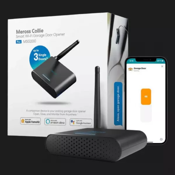 Розумний пристрій відкриття гаражних дверей (на 3 двері) Meross MSG200HK (Black) (EU)